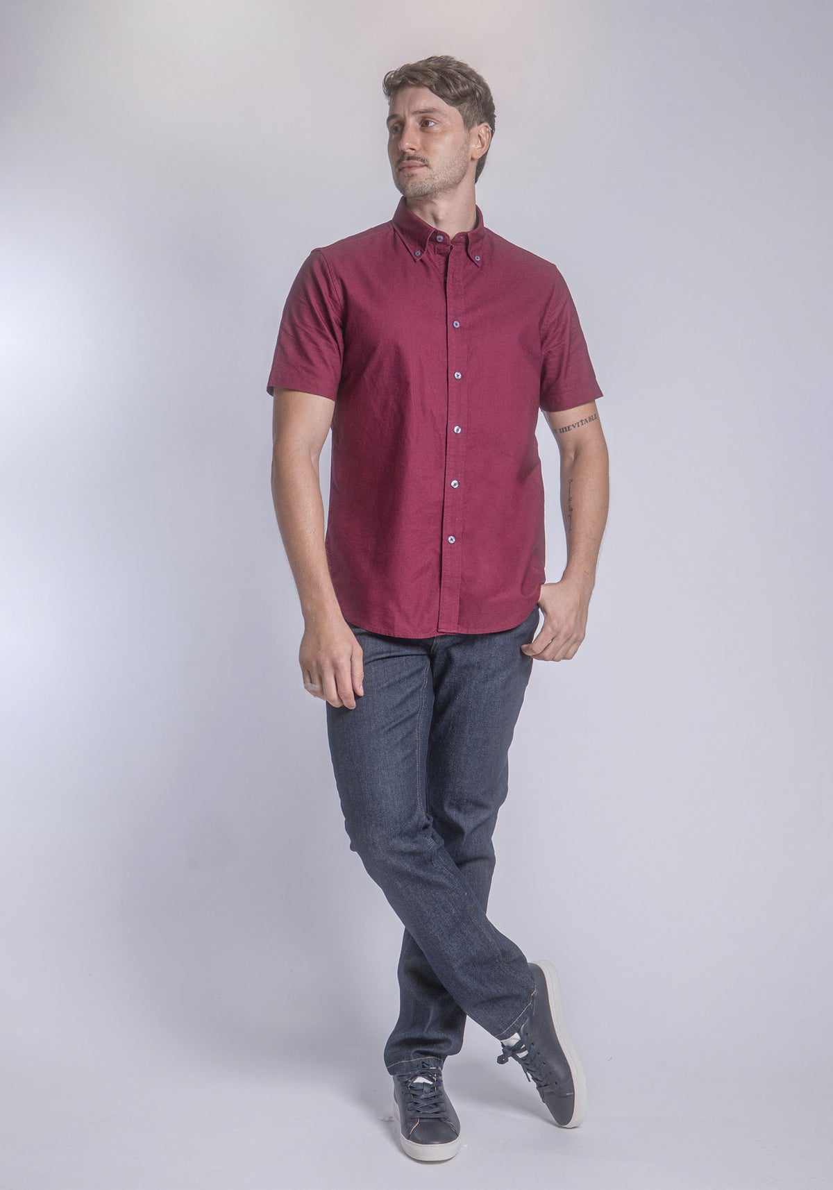 CARVEN CAMISA M/C HOMBRE ROJO CVK03102BUR
