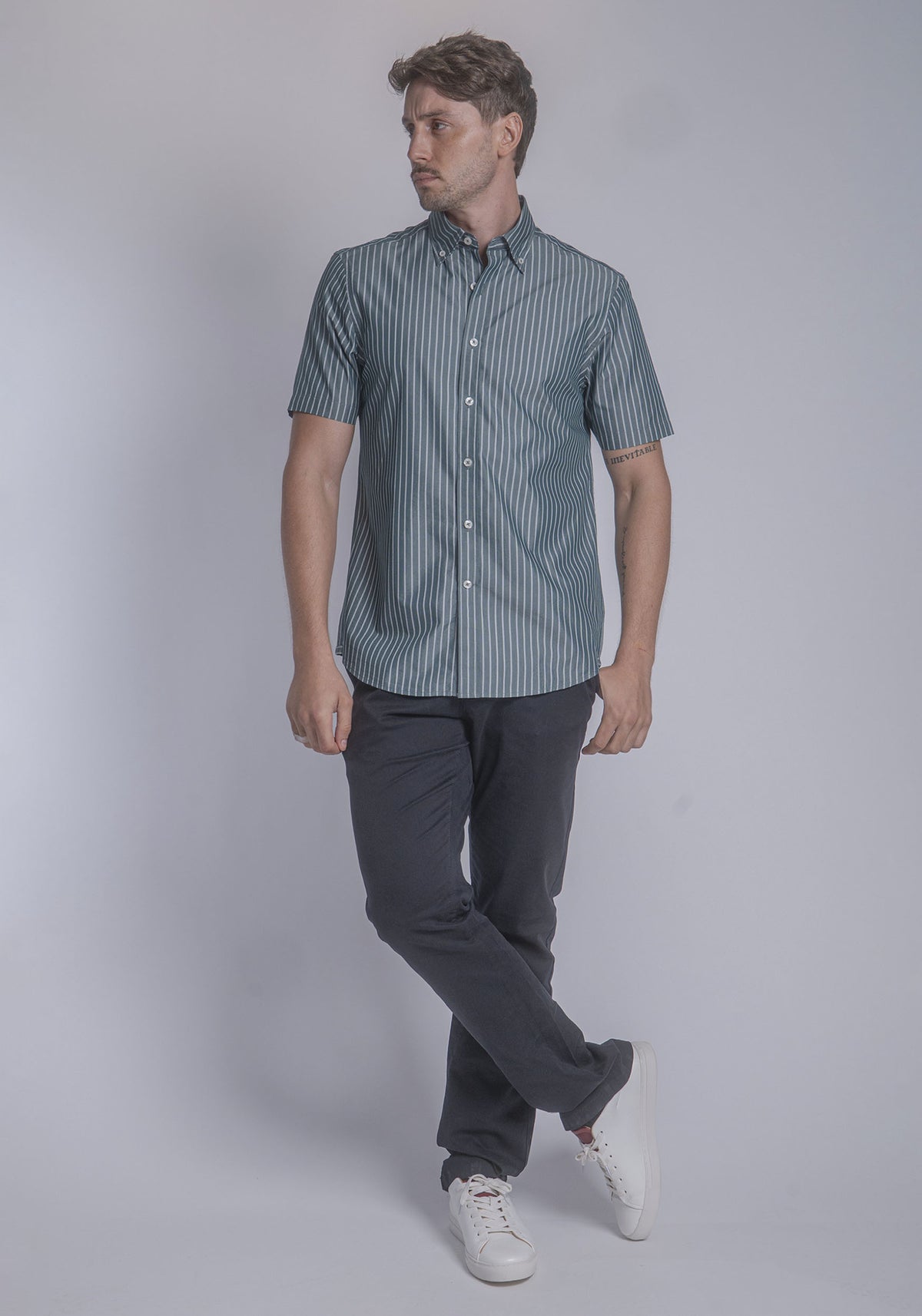 CARVEN CAMISA M/C HOMBRE VERDE CVK03139GE