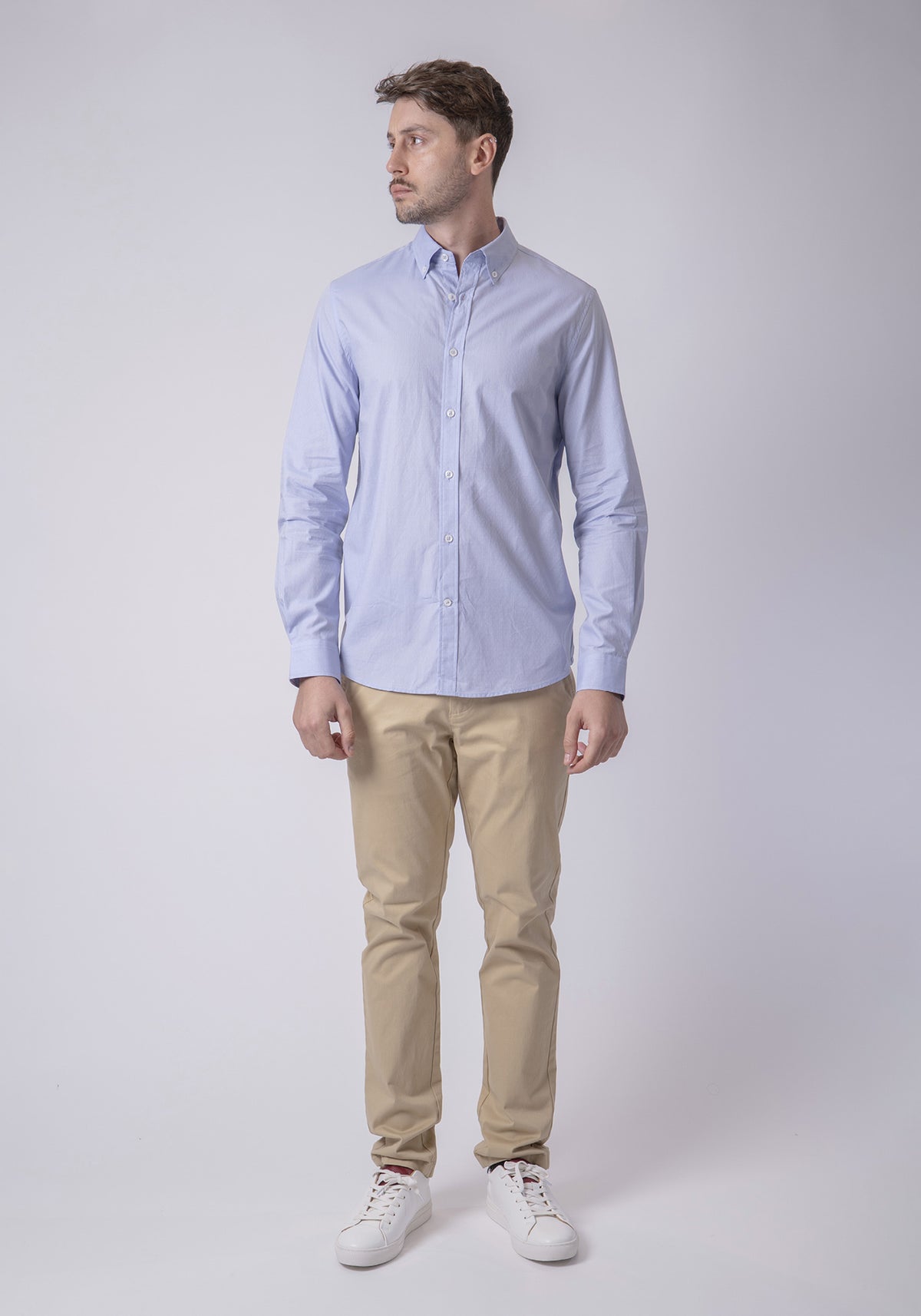CARVEN CAMISA M/L HOMBRE AZUL CVK01131LTBU