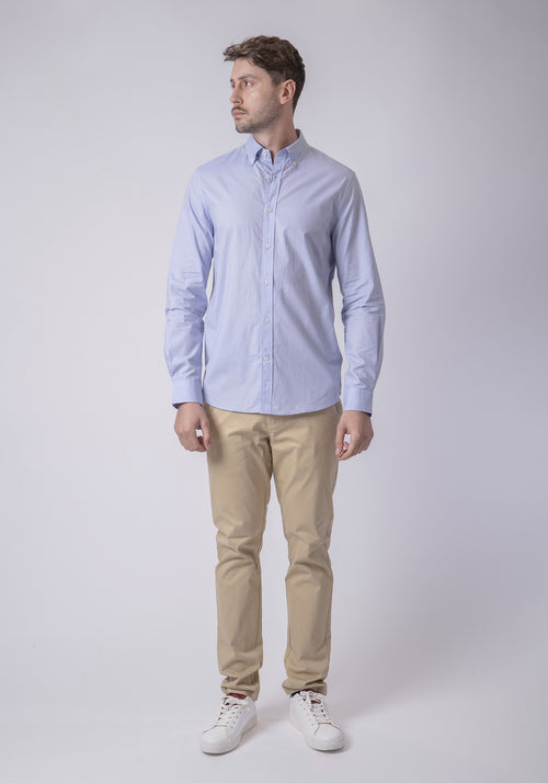 CARVEN CAMISA M/L HOMBRE AZUL CVK01131LTBU