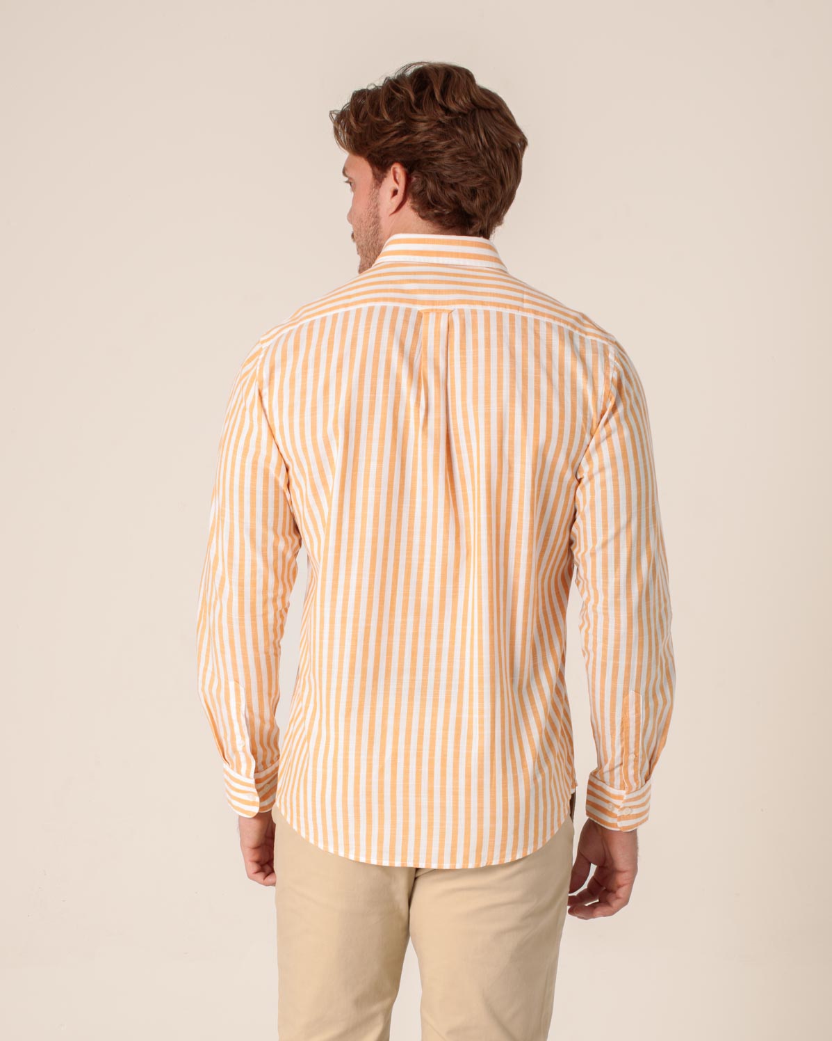 CARVEN CAMISA M/L HOMBRE NARANJA CVK04143OR