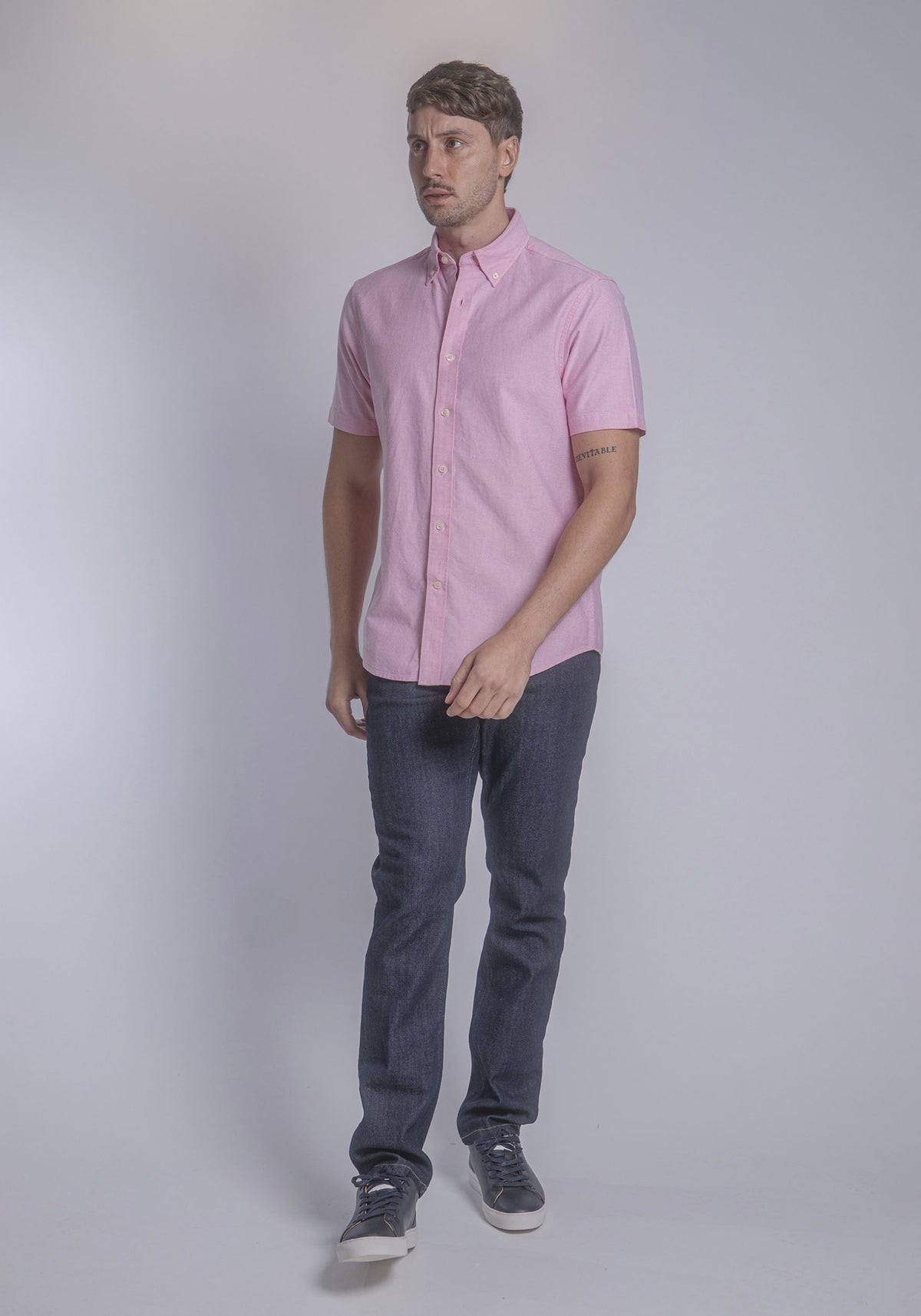 CARVEN CAMISA M/C HOMBRE ROSADO CVK03102PK