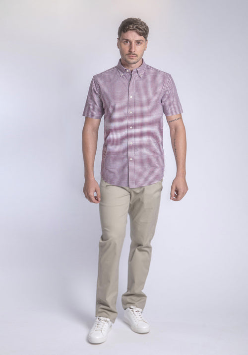 CARVEN CAMISA M/C HOMBRE ROJO CVK03119RD