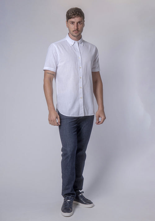 CARVEN CAMISA M/C HOMBRE WHITE CVK02199WH