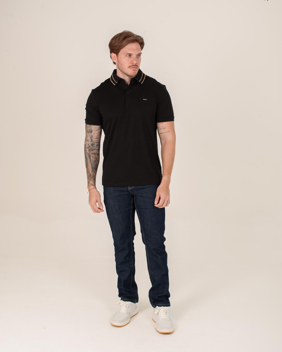 CARVEN POLO HOMBRE NEGRO CVY31509BL
