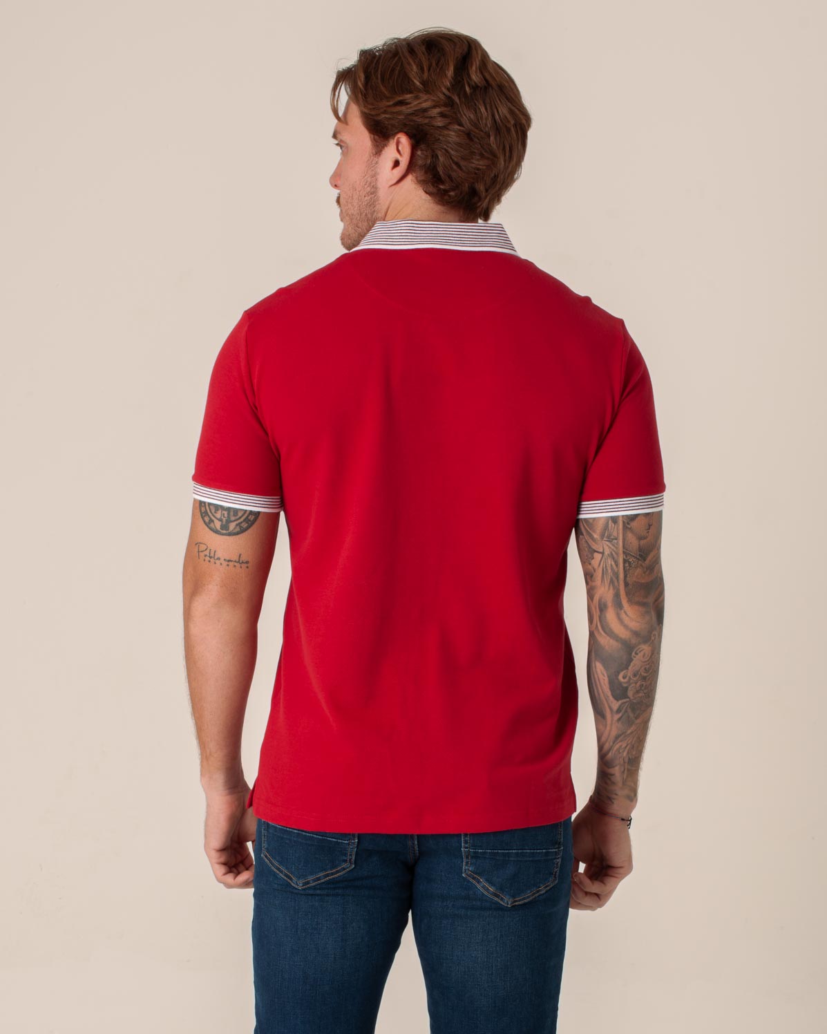 CARVEN POLO HOMBRE ROJO CVY31171RD