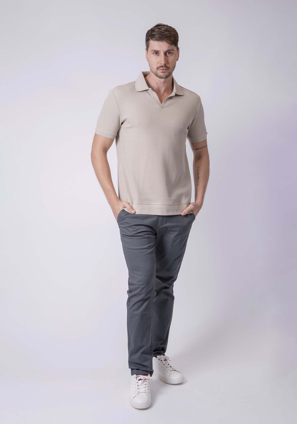 CARVEN POLO HOMBRE BEIGE CVY13515ST