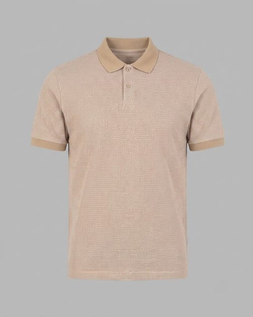 Polo P/H M/C Carven Para Hombre Color Beige Cv-Z13-163-Sd
