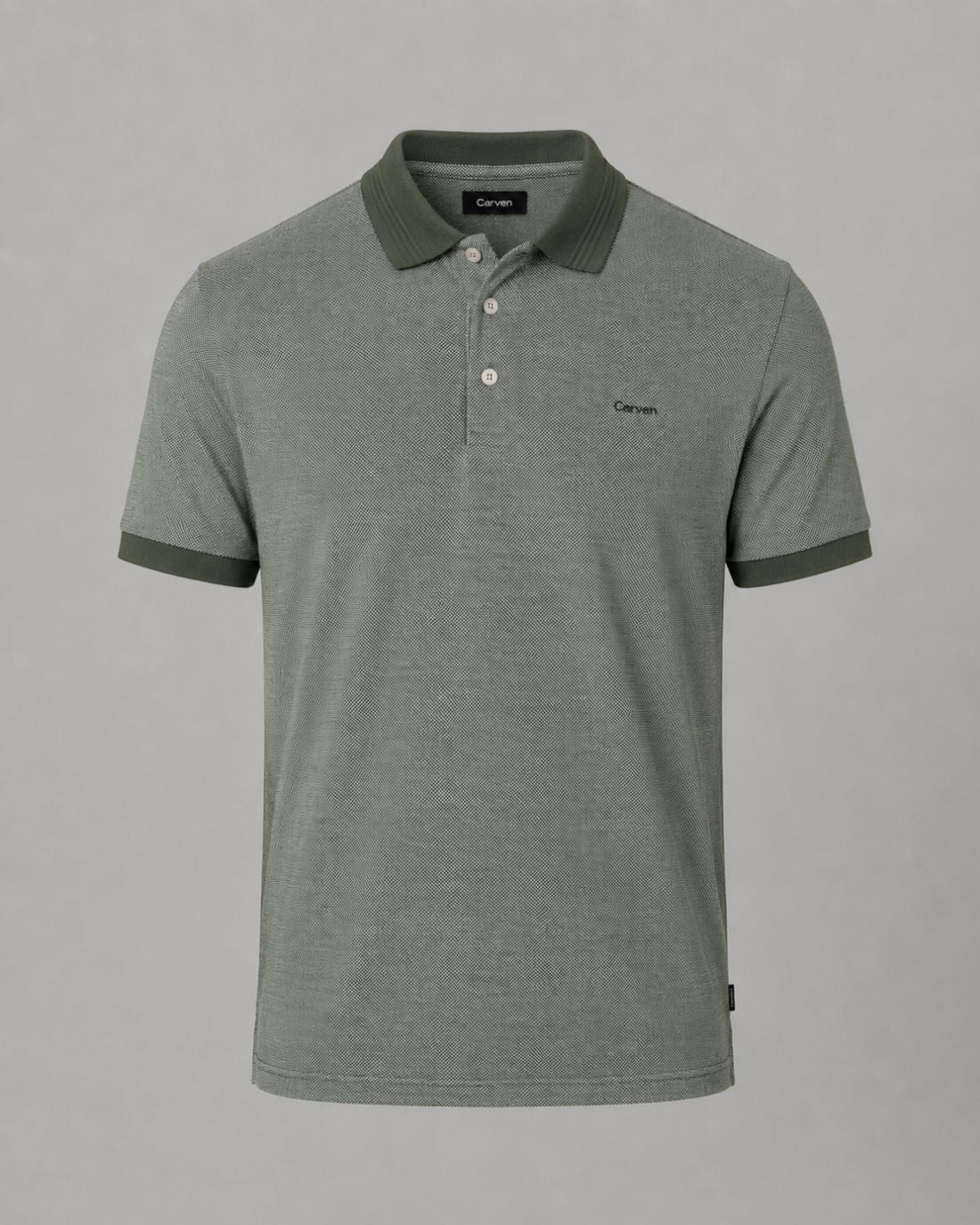 Polo P/H M/C Carven Para Hombre Color Verde Cv-Z31-141-Dkge