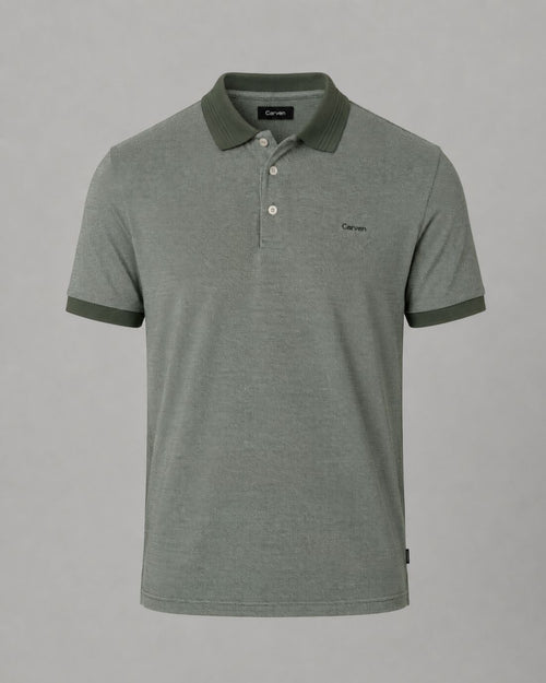 Polo P/H M/C Carven Para Hombre Color Verde Cv-Z31-141-Dkge