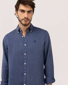 Camisa Lino EL GANSO HOMBRE AZUL