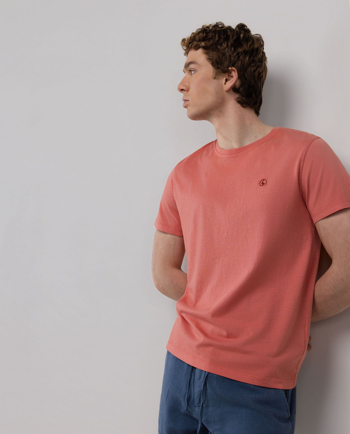 Camiseta Garment Dyed EL GANSO HOMBRE NARANJA