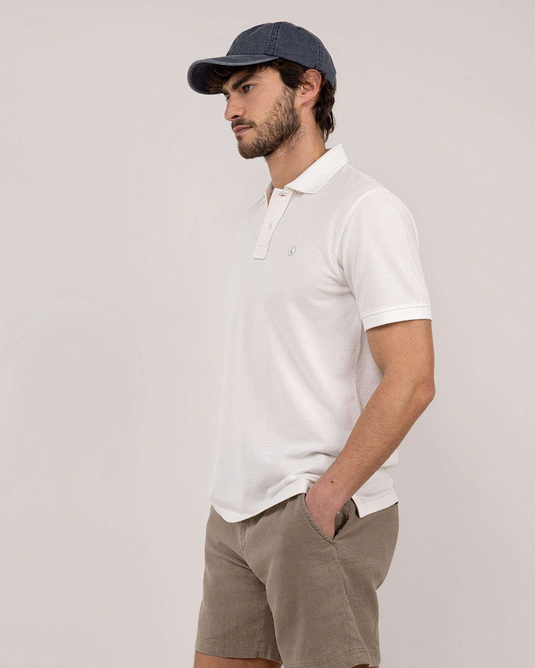 Polo Piqué Garment Dyed EL GANSO HOMBRE BLANCO