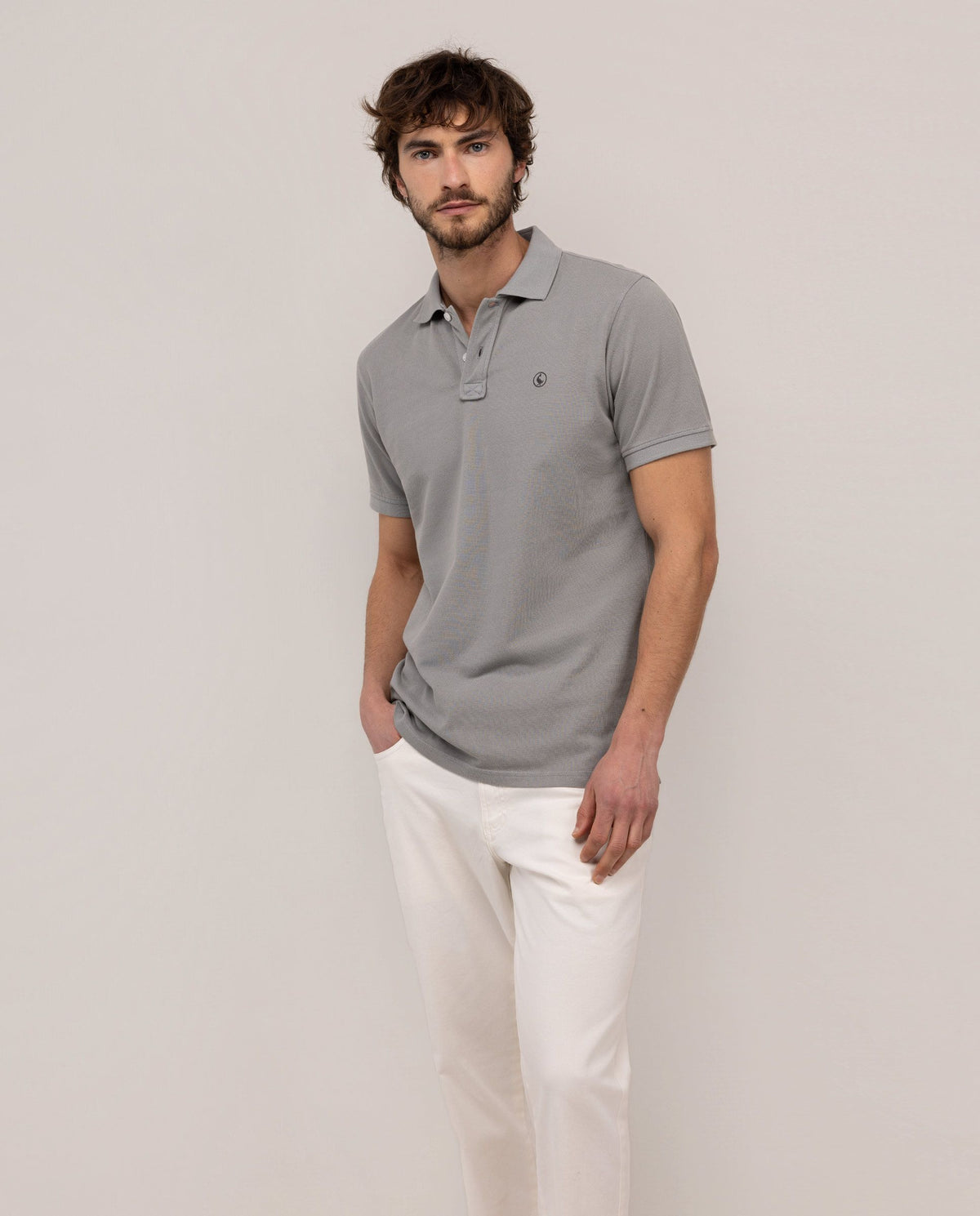 Polo Piqué Garment Dyed EL GANSO HOMBRE GRIS