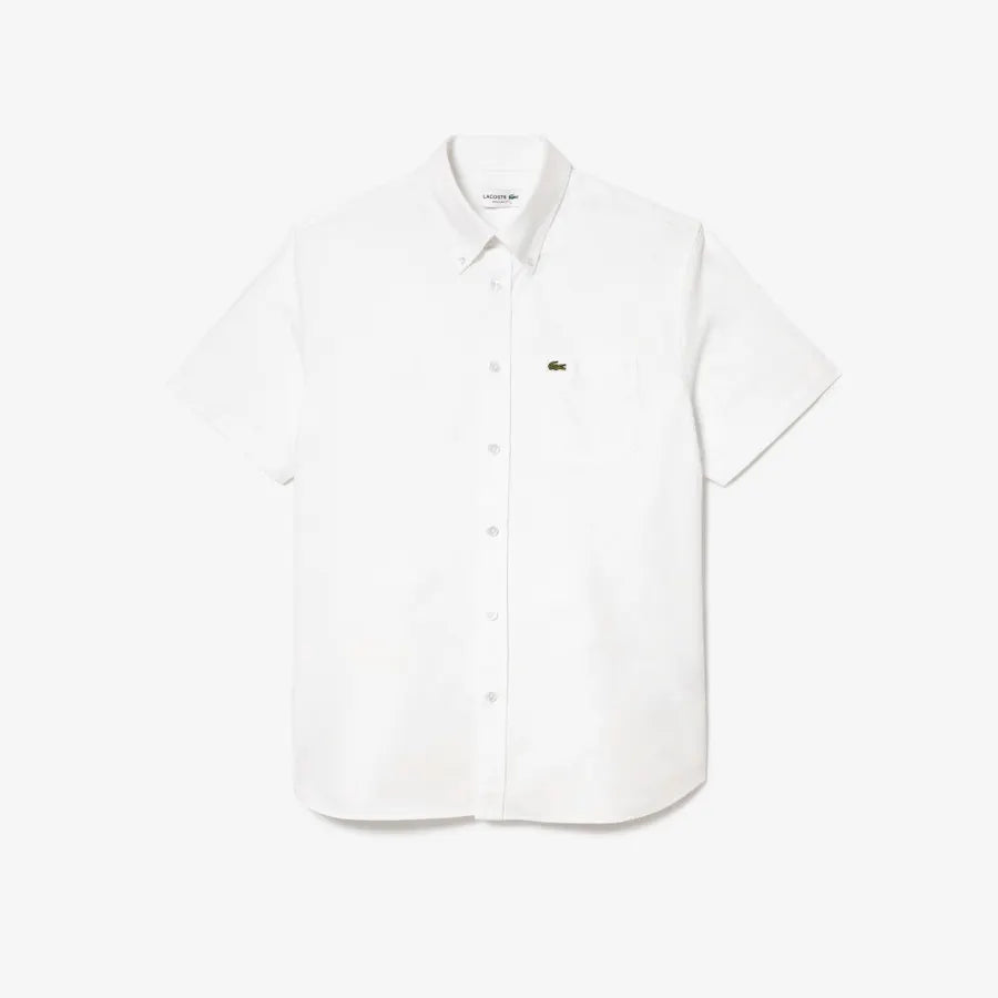 LACOSTE CH1917001 CAMISA OXFORD MANGA CORTA FIT WHITE