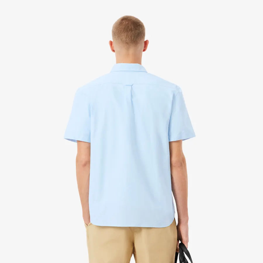 LACOSTE CH1917F6Z CAMISA OXFOR MANGA CORTA AZUL
