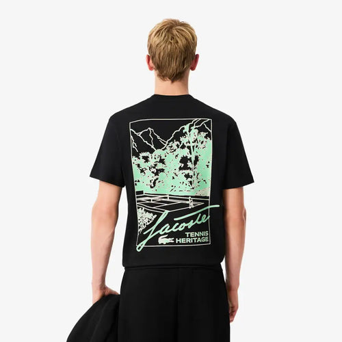 LACOSTE TH5505031 CAMISETA DE ALGODON ESTAMPADA BLACK