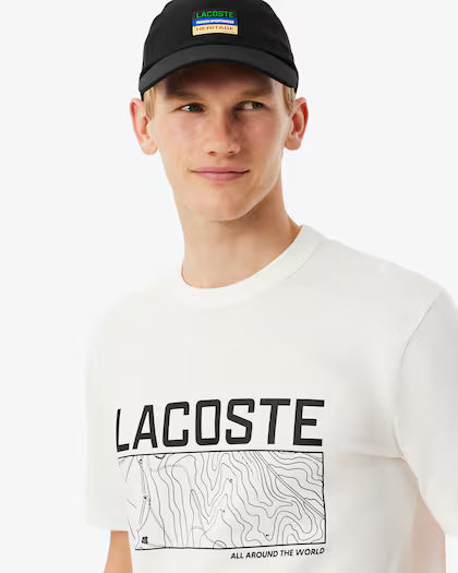 LACOSTE TH582370V CAMISETA ESTAMPADA DE PESO MEDIO WHITE