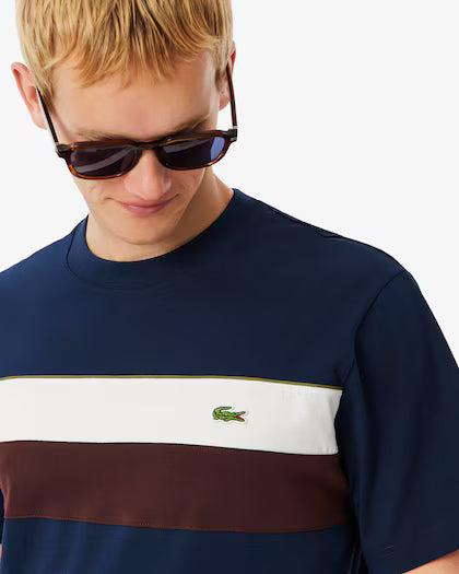 LACOSTE TH58906WZ CAMISETA JERSEY COLOR BLOCK NAVY BLUE