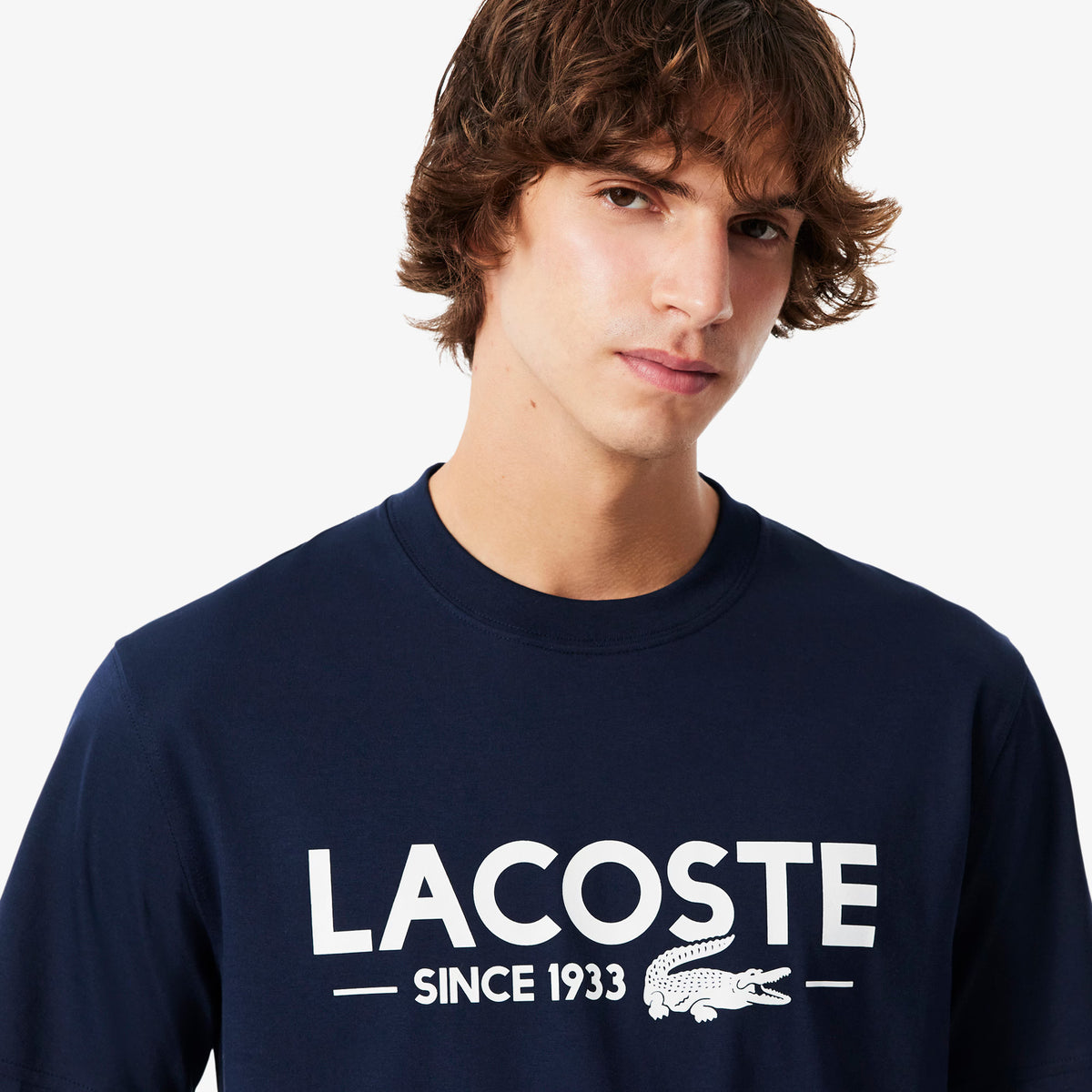 LACOSTE TH6541166 CAMISETA ESTAMPADA NAVY BLUE