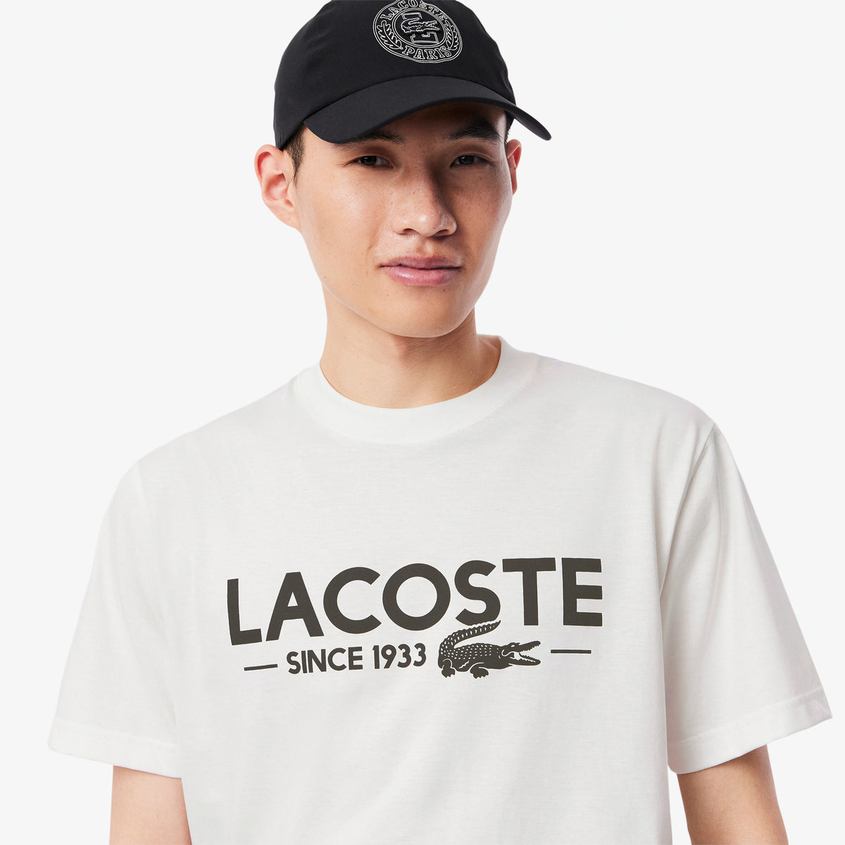 LACOSTE TH654123001 CAMISETA DE ALGODON ESTAMPADA WHITE