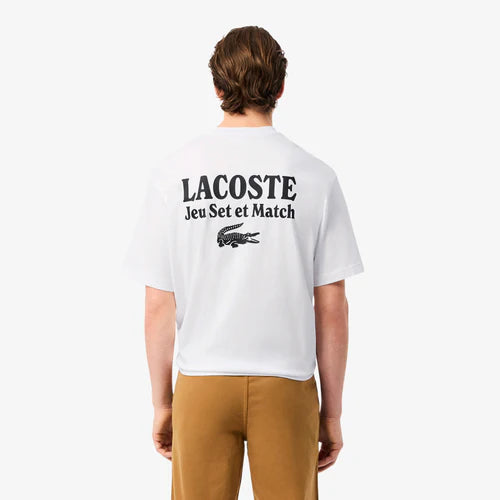 LACOSTE TH5950001 CAMISETA OVERSIZED ESTAMPADA WHITE