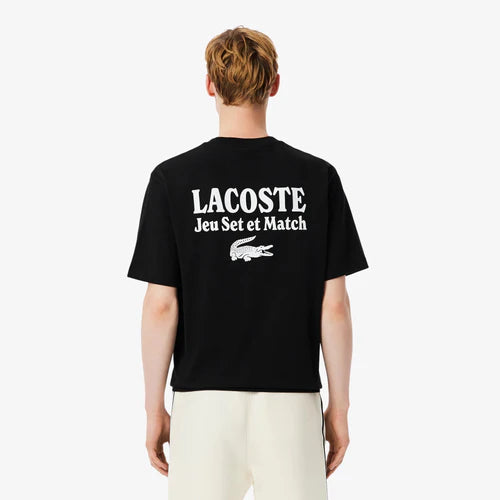 LACOSTE TH5950031 CAMISETA OVERSIZED ESTAMPADA BLACK