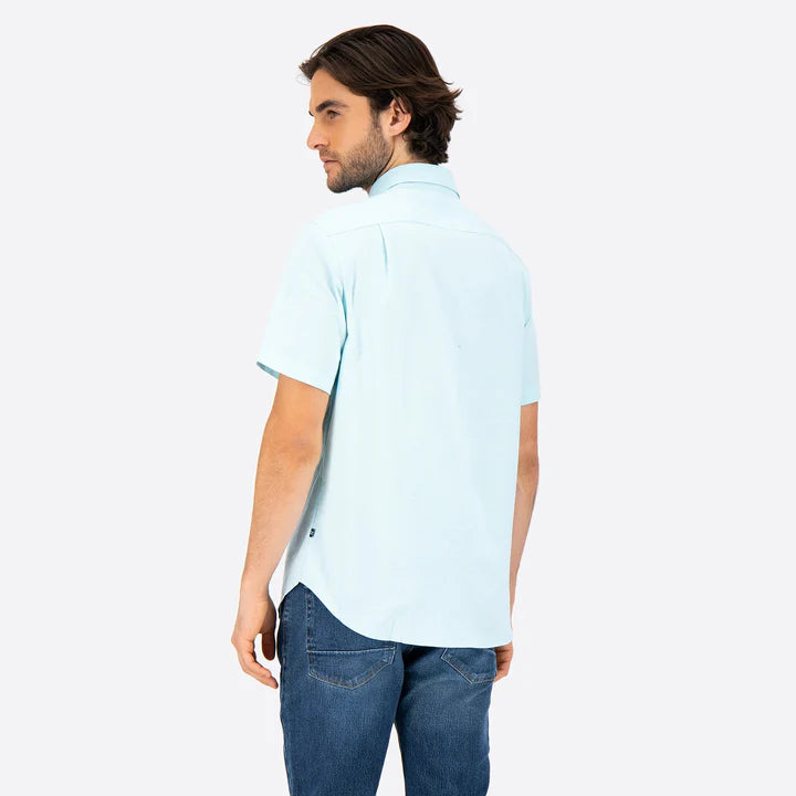 NAUTICA CAMISA M/C DE HOMBRE AZUL 01100W-45A