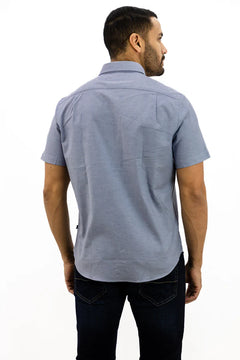 NAUTICA CAMISA M/C DE HOMBRE AZUL 01100W-4G3