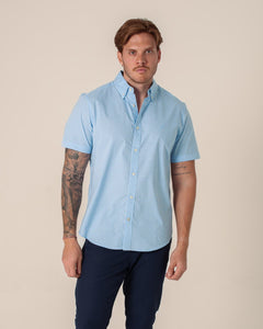 NAUTICA CAMISA M/C DE HOMBRE AZUL 27109WS-40N