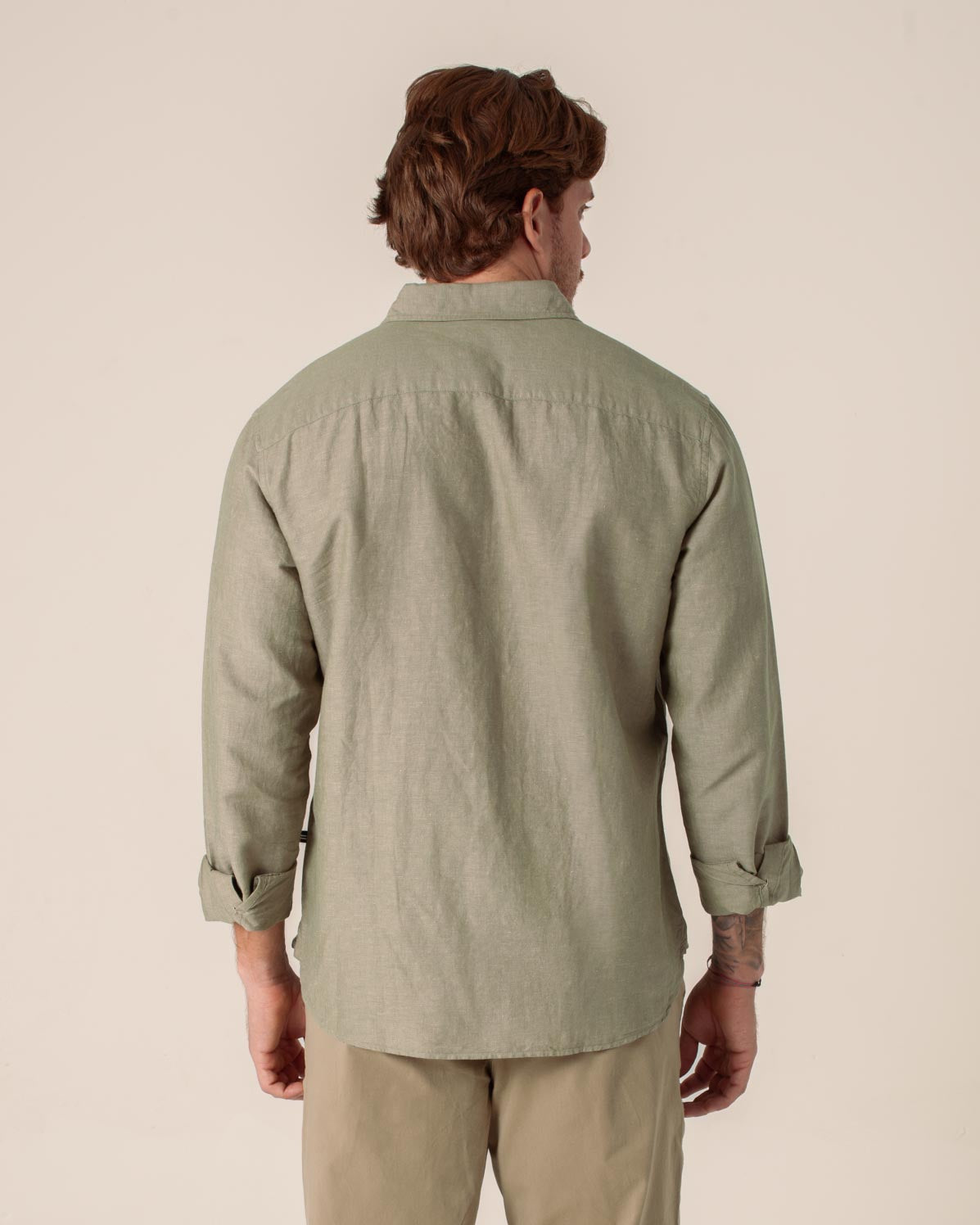 NAUTICA CAMISA M/L DE HOMBRE VERDE WR5536-3CY