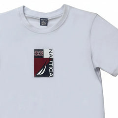 CAMISETA NAUTICA PARA NIÑO COLOR BLANCO