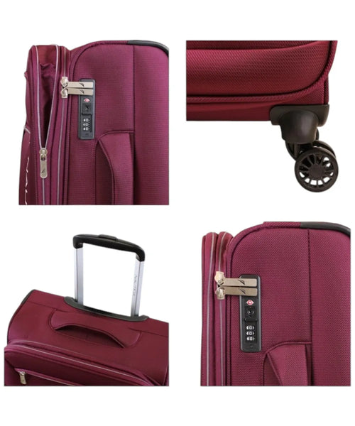 SET DE MALETAS NAUTICA 3 PCS ROJO NT-2415-BURG