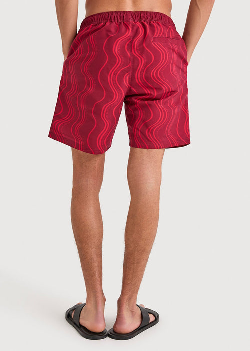 PANTALONETA DE BAÑO NAUTICA PARA CABALLERO COLOR ROJO