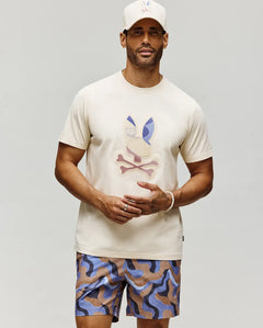 psycho bunny camiseta hombre fantasia beige
