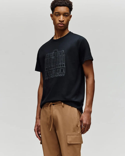 psycho bunny camiseta hombre fantasia negro