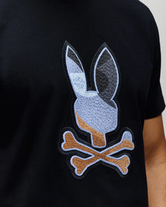 psycho bunny camiseta hombre fantasia negro
