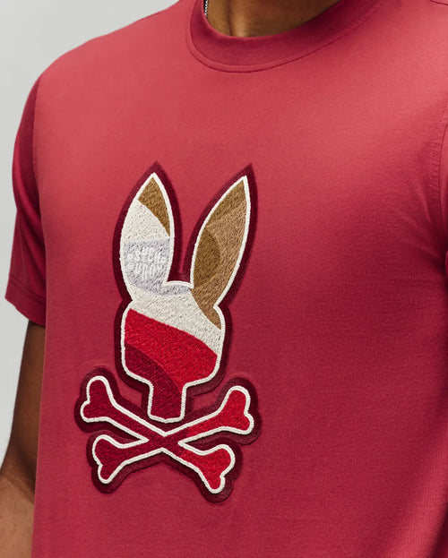 psycho bunny camiseta hombre fantasia rojo
