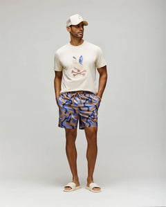 psycho bunny pantaloneta de baño hombre fantasia marron