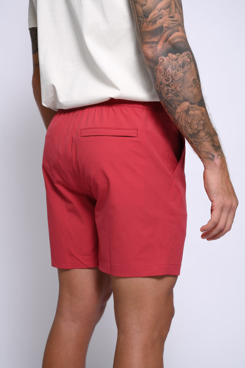 PSYCHO BUNNY PANTALONETA DE BAÑO HOMBRE FANTASIA ROJO