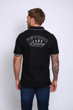 PSYCHO BUNNY POLO MANGA CORTA HOMBRE FANTASIA NEGRO