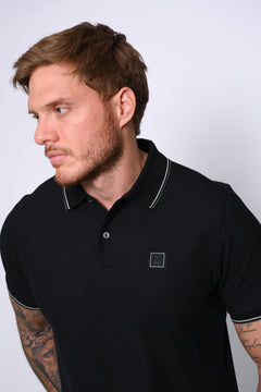 PSYCHO BUNNY POLO MANGA CORTA HOMBRE FANTASIA NEGRO