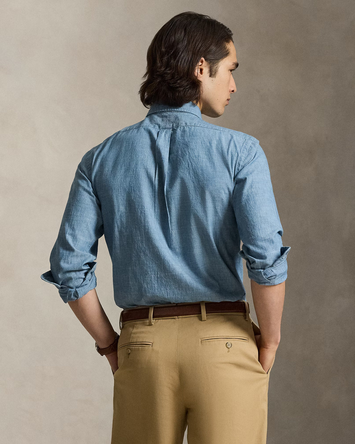 CAMISA M/L RALPH LAUREN HOMBRE CHAMBRAY 710792042001