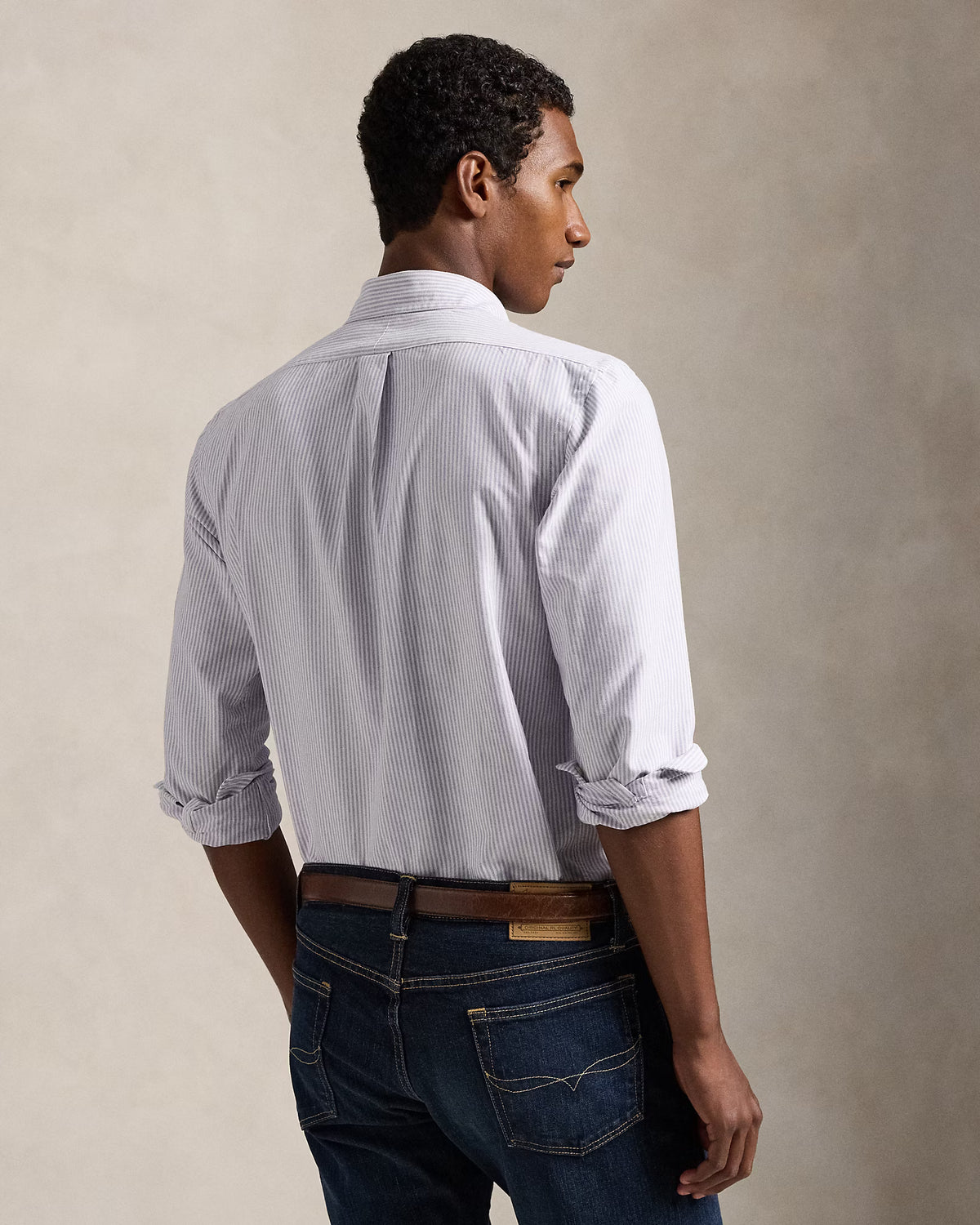 CAMISA M/L RALPH LAUREN HOMBRE 6636E THISTLE/WHITE 710953704005