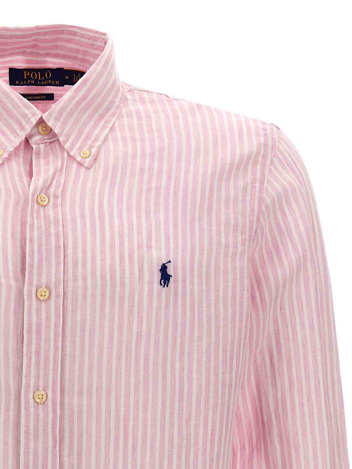 CAMISA M/L RALPH LAUREN HOMBRE 5137B PINK/WHITE 710873446002
