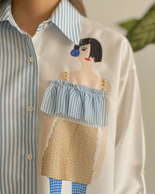 CAMISA PRIMIA T.121 AZUL
