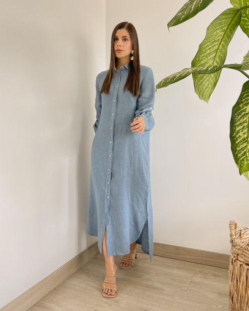 VESTIDO PRIMIA STELLA AZUL CLARO