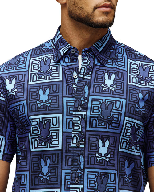 PSYCHO BUNNY CAMISAS HOMBRE AZUL