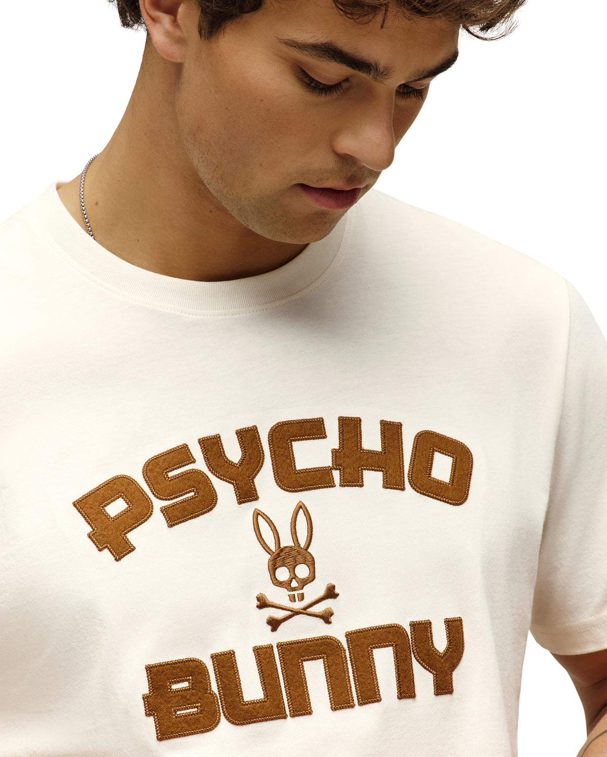 CAMISETA BLANCA PARA HOMBRE PSYCHO BUNNY MODERNA Y CASUAL