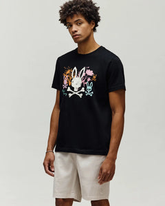 PSYCHO BUNNY CAMISETAS HOMBRE NEGRO